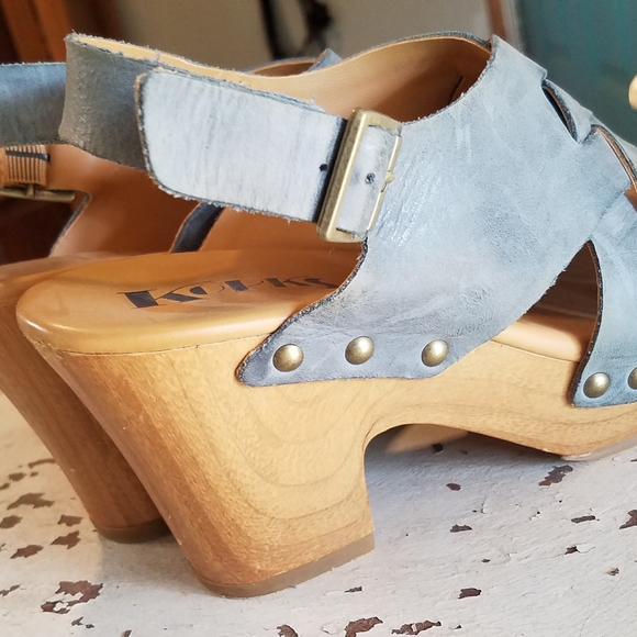 Kork-ease size 6 open-to wood platform wedge sanda - Picture 3 of 8